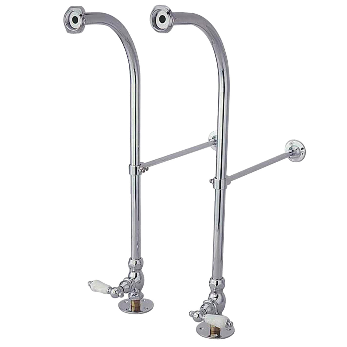 Elements of Design DS451PL Rigid Freestand Supplies with Stops, Polished Chrome