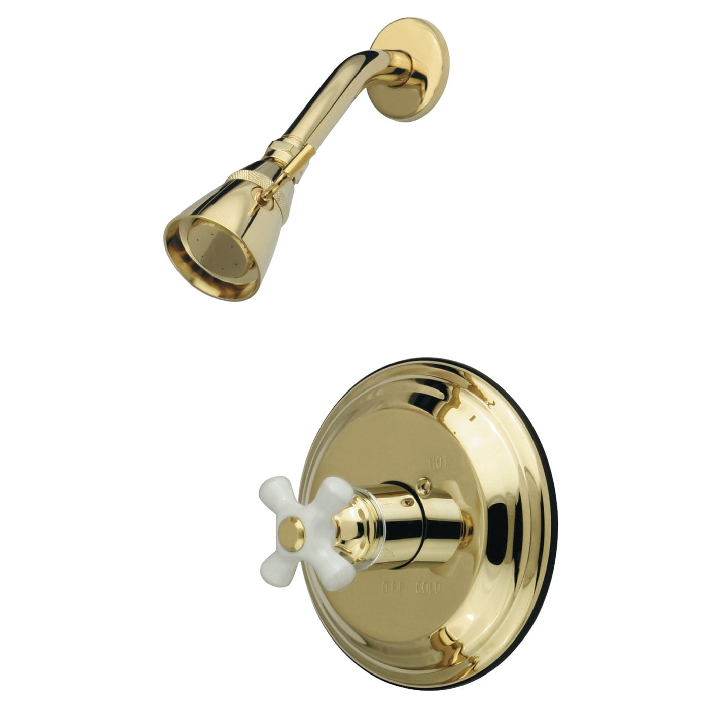 Elements of Design EB3632PXSO Pressure Balanced Shower Faucet, Polished Brass