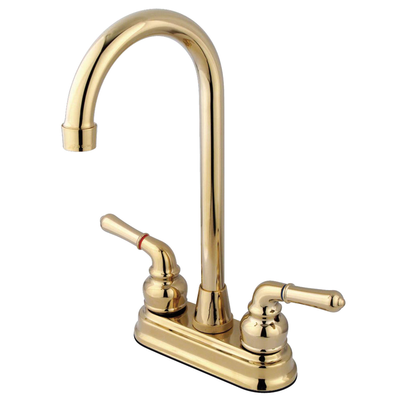 Elements of Design EB492 Two-Handle 4-Inch Centerset Bar Faucet, Polished Brass