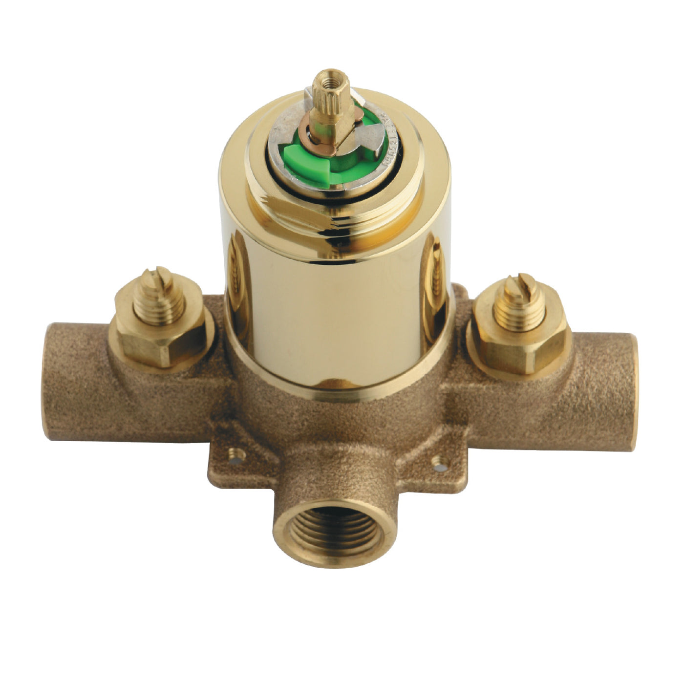 Elements of Design EB652V Pressure Balanced Rough-In Tub and Shower Valve with Stops, Polished Brass