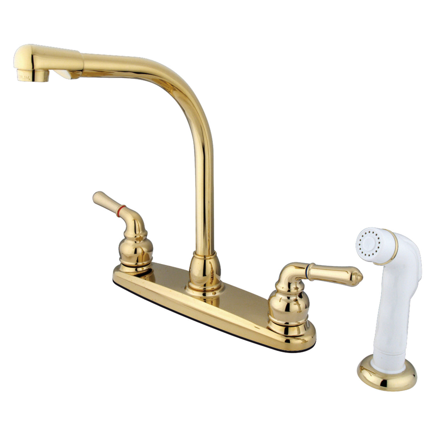 Elements of Design EB752 8-Inch Centerset Kitchen Faucet, Polished Brass