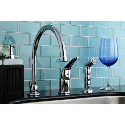 Elements of Design EB821 Single-Handle Widespread Kitchen Faucet Combo, Polished Chrome
