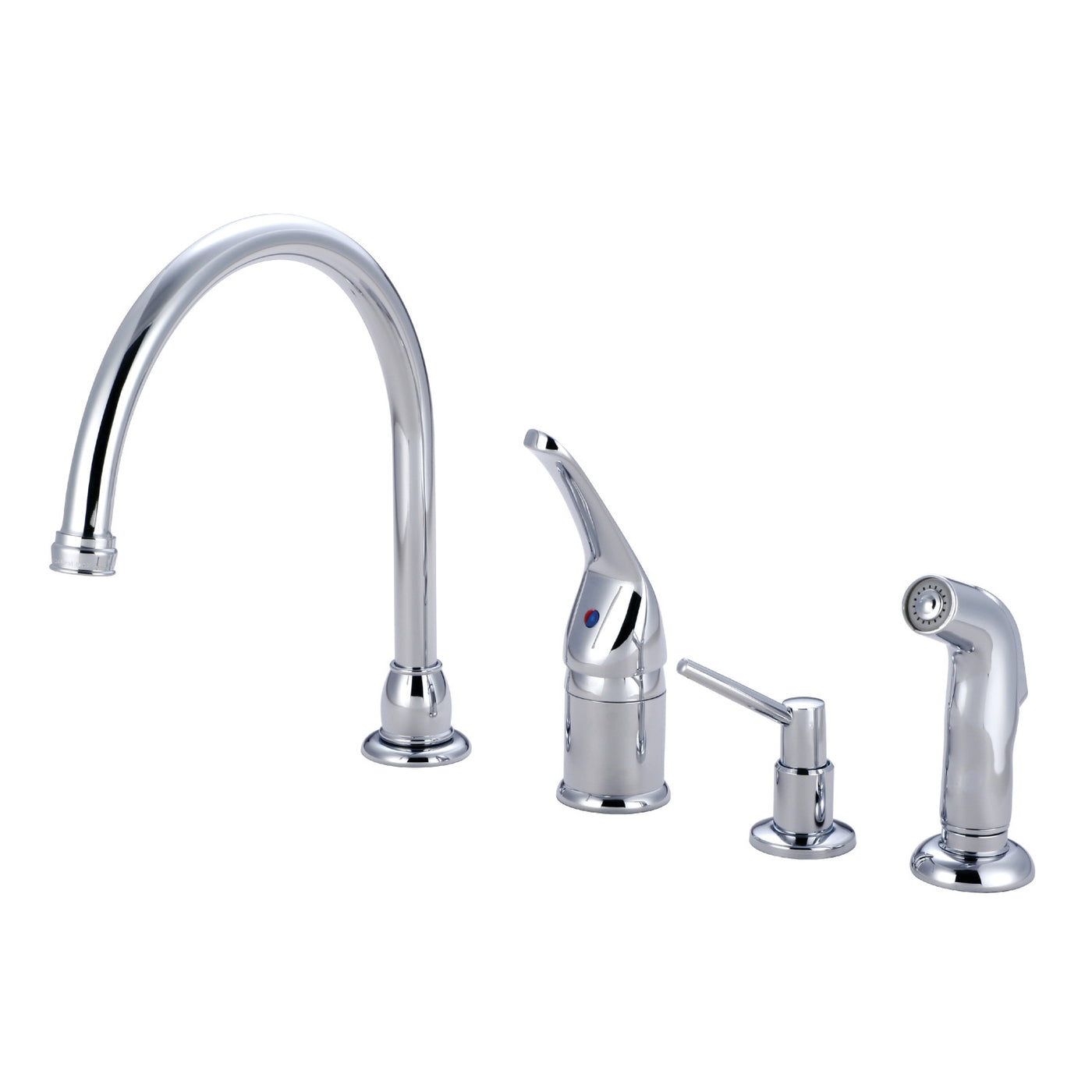 Elements of Design EB821K1 Single-Handle Widespread Kitchen Faucet Combo, Polished Chrome
