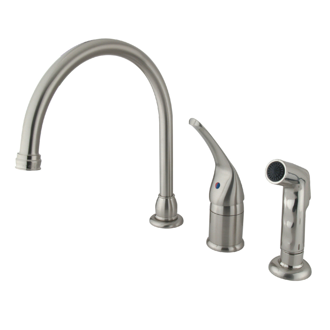 Elements of Design EB828 Single-Handle Widespread Kitchen Faucet Combo, Brushed Nickel