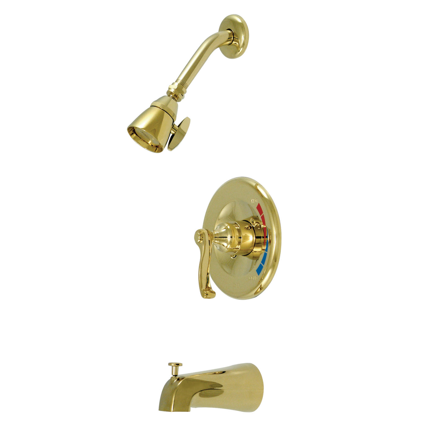Elements of Design EB8632FLT Tub and Shower Faucet Trim Only, Polished Brass