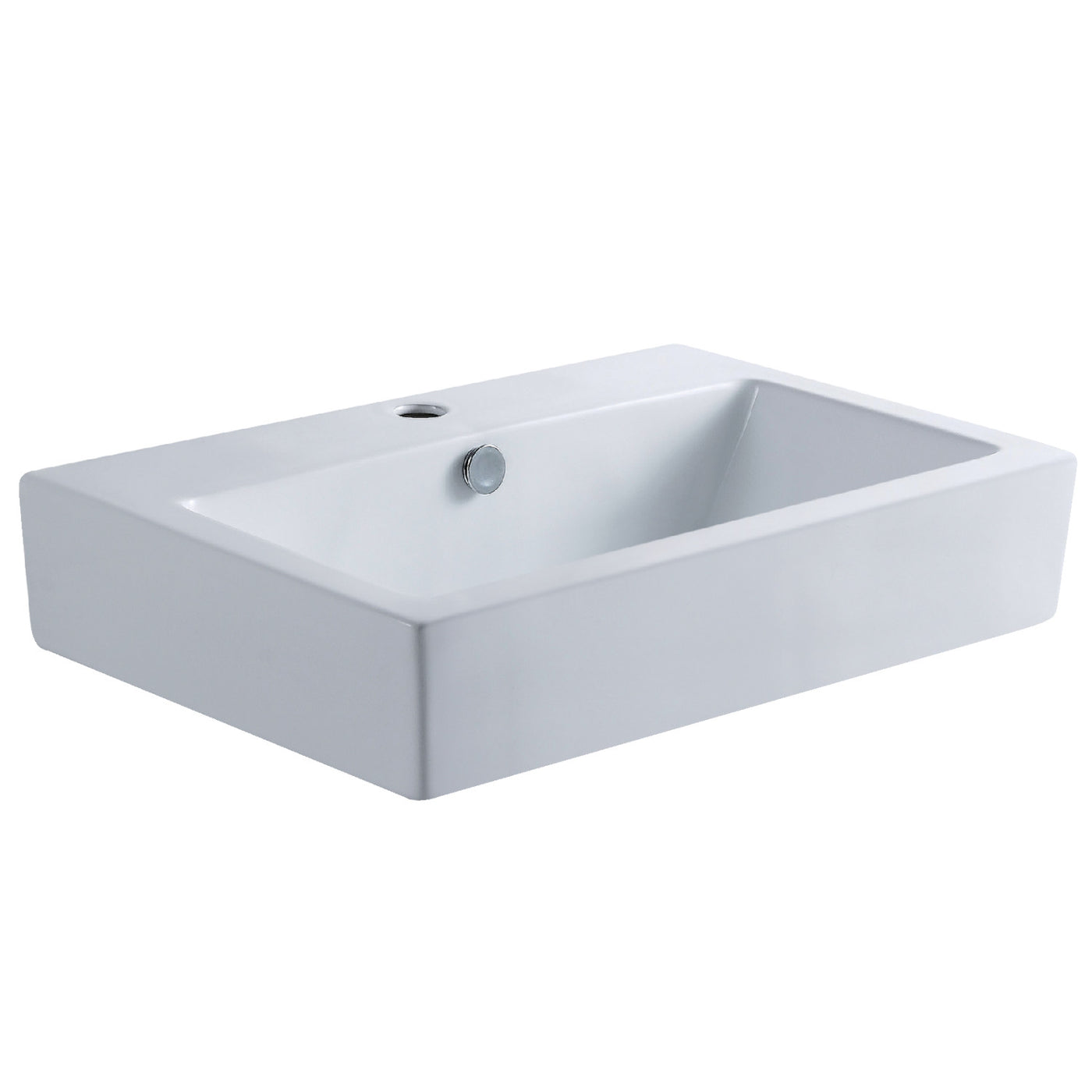 Elements of Design EDV4318 Ceramic Bathroom Sink (Single-Hole), White
