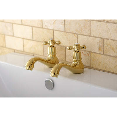 Elements of Design ES1102AX Basin Faucet with Cross Handle, Polished Brass