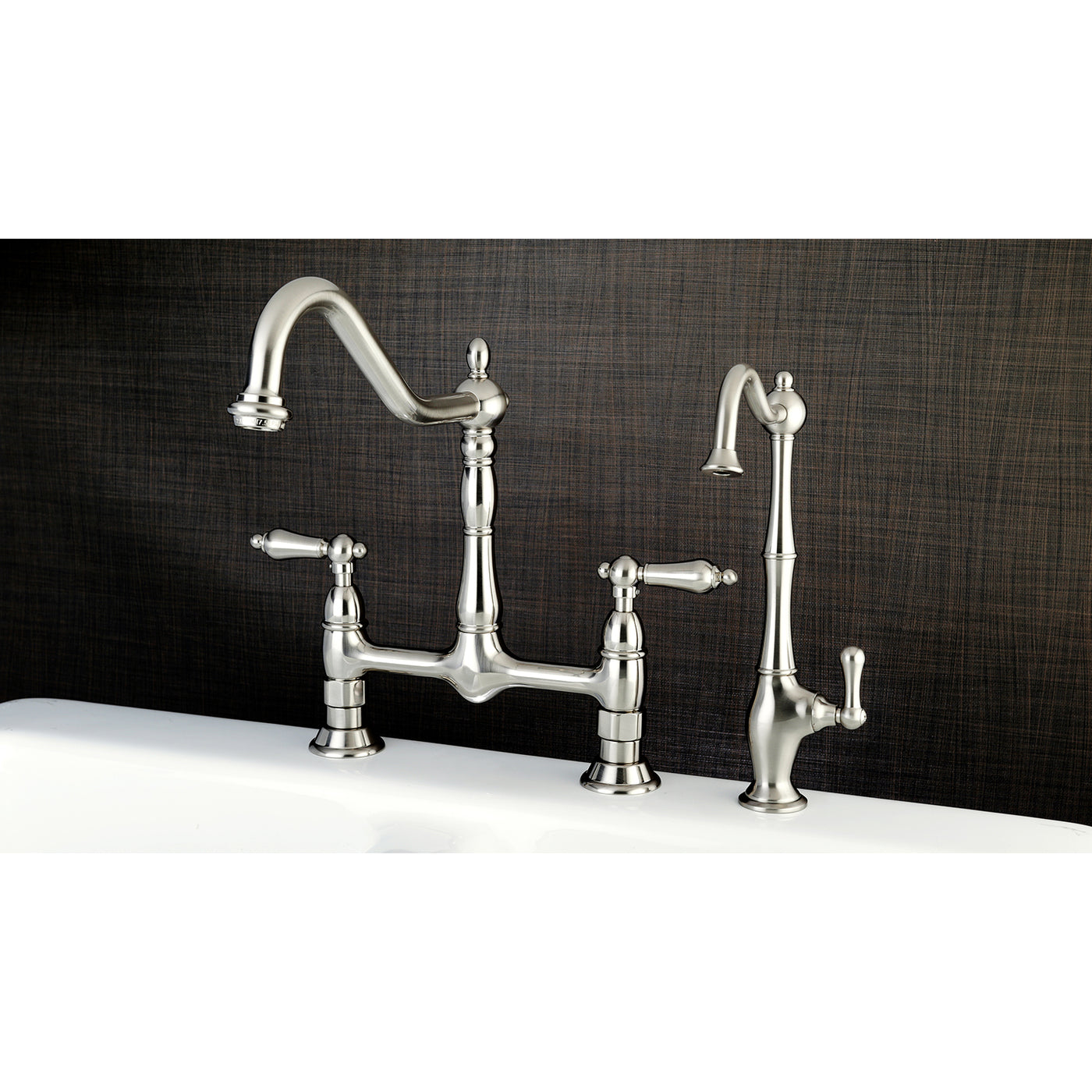 Elements of Design ES1178AL Bridge Kitchen Faucet, Brushed Nickel