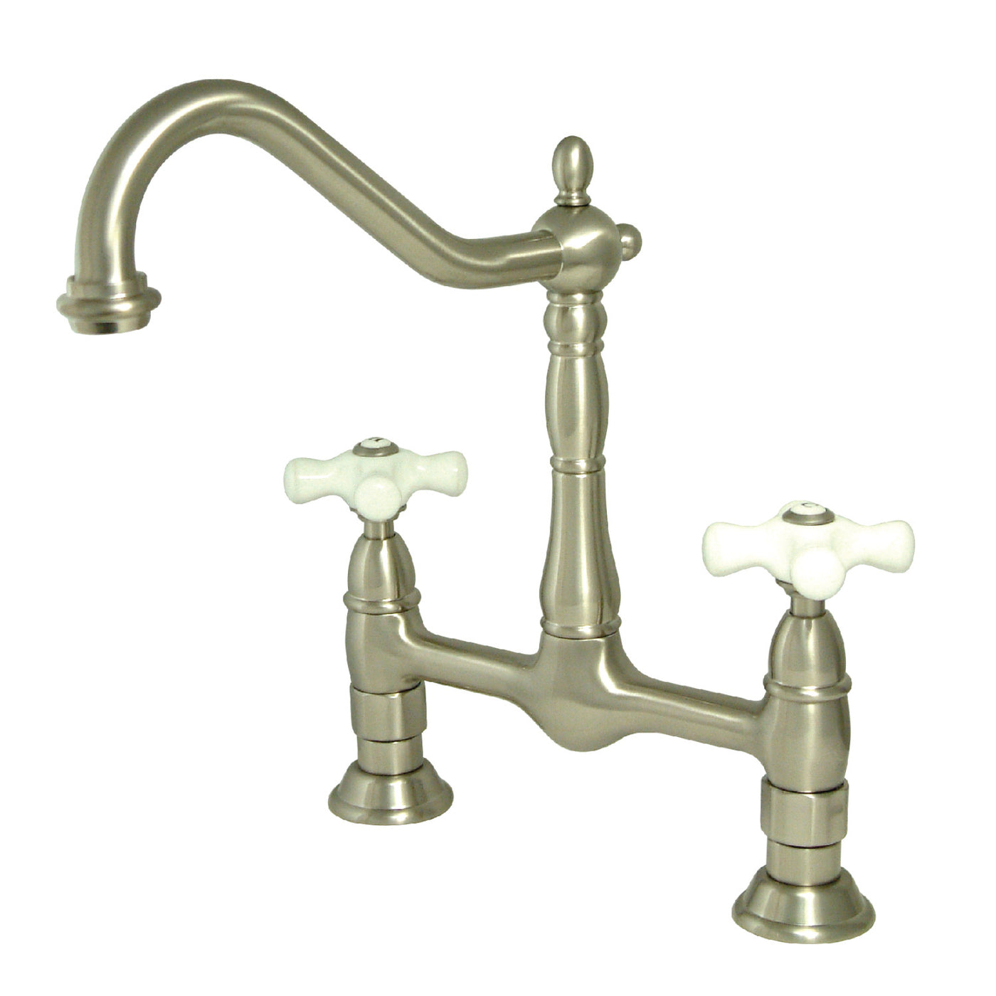 Elements of Design ES1178PX Bridge Kitchen Faucet, Brushed Nickel