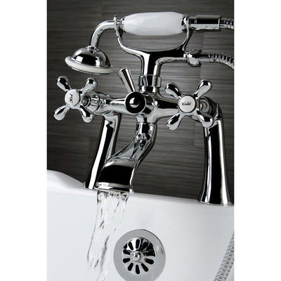 Elements of Design ES2681X Deck Mount Clawfoot Tub Faucet with Hand Shower, Polished Chrome