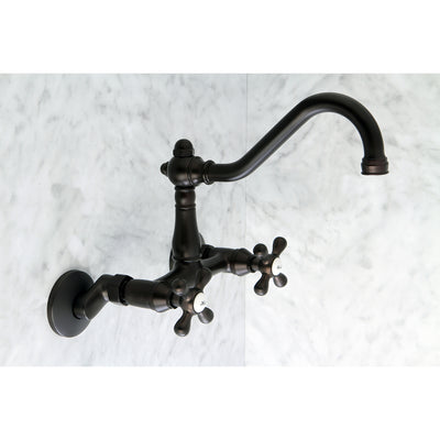 Elements of Design ES3225AX 6-Inch Adjustable Center Wall Mount Kitchen Faucet, Oil Rubbed Bronze