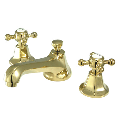 Elements of Design ES4462BX Widespread Bathroom Faucet with Brass Pop-Up, Polished Brass