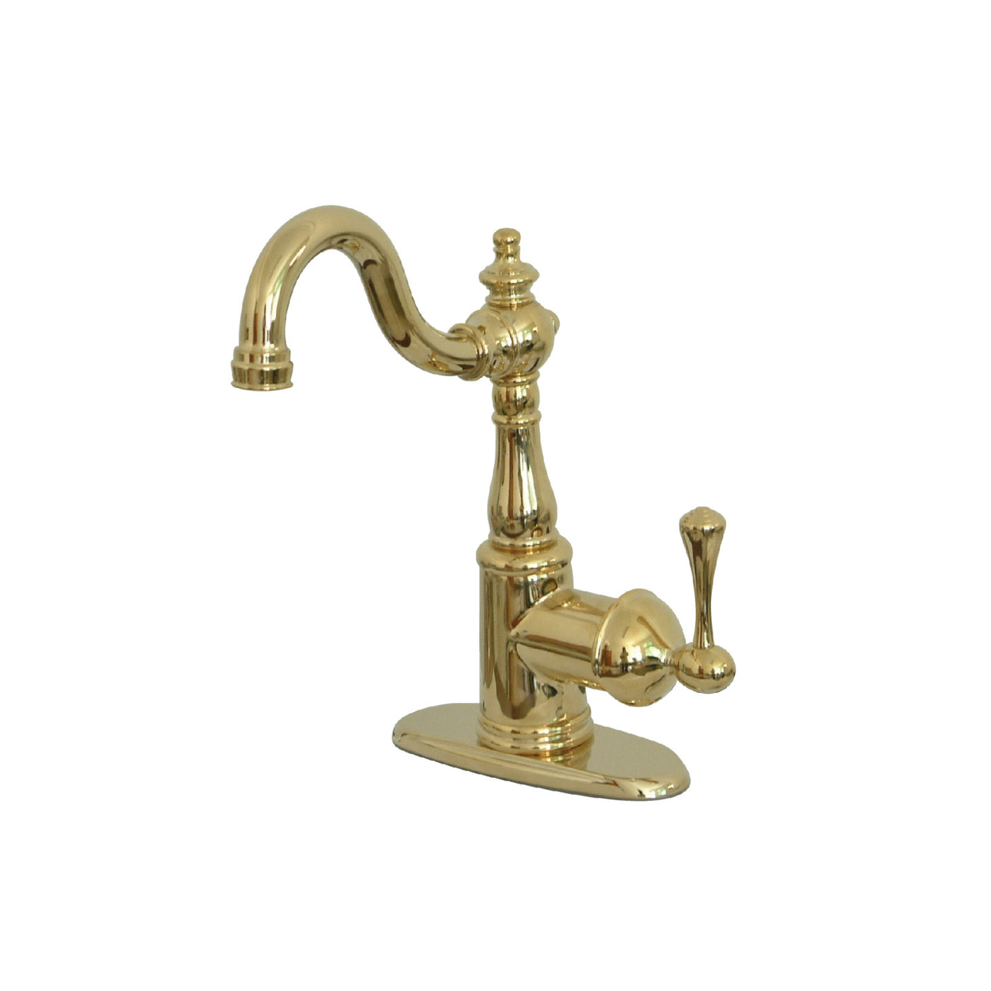 Elements of Design ES7492BL Bar Faucet with Deck Plate, Polished Brass