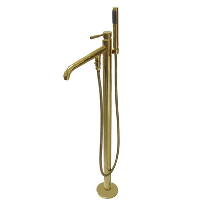 Elements of Design ES8132DL Freestanding Tub Faucet with Hand Shower, Polished Brass