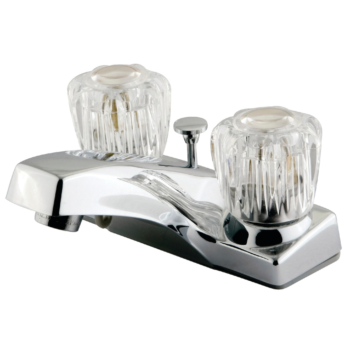 Elements of Design EB101B 4-Inch Centerset Bathroom Faucet with Brass Pop-Up, Polished Chrome