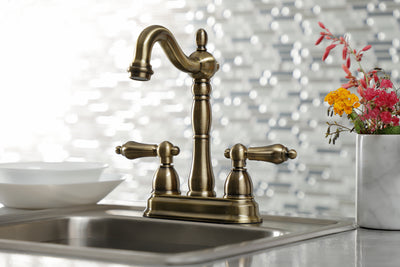Elements of Design EB1493AL 4-Inch Centerset Bar Faucet, Antique Brass