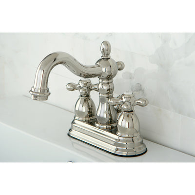 Elements of Design EB1606AX 4-Inch Centerset Bathroom Faucet with Plastic Pop-Up, Polished Nickel