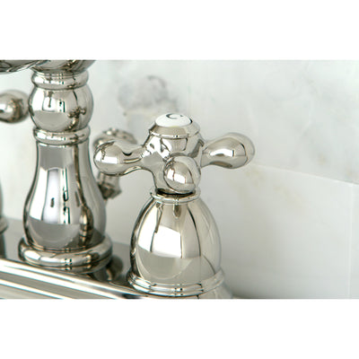 Elements of Design EB1606AX 4-Inch Centerset Bathroom Faucet with Plastic Pop-Up, Polished Nickel
