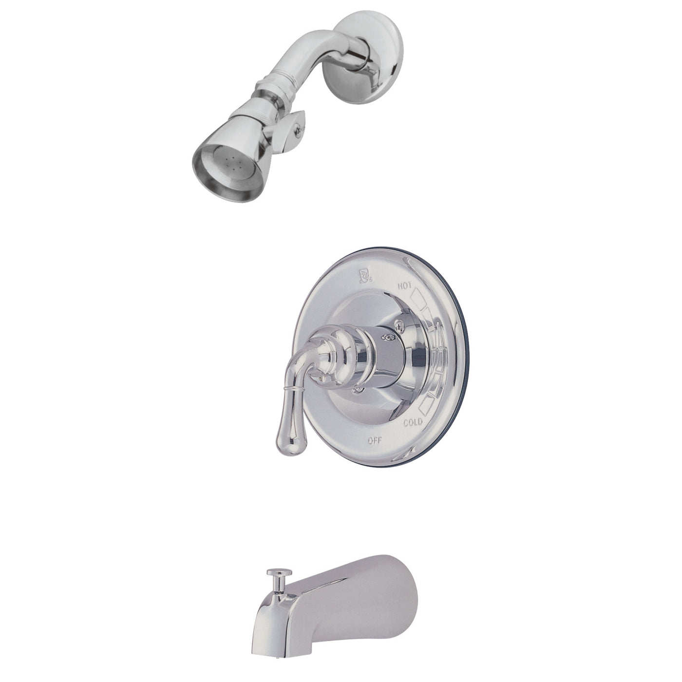 Elements of Design EB1631 Single-Handle Pressure Balanced Tub and Shower Faucet, Polished Chrome