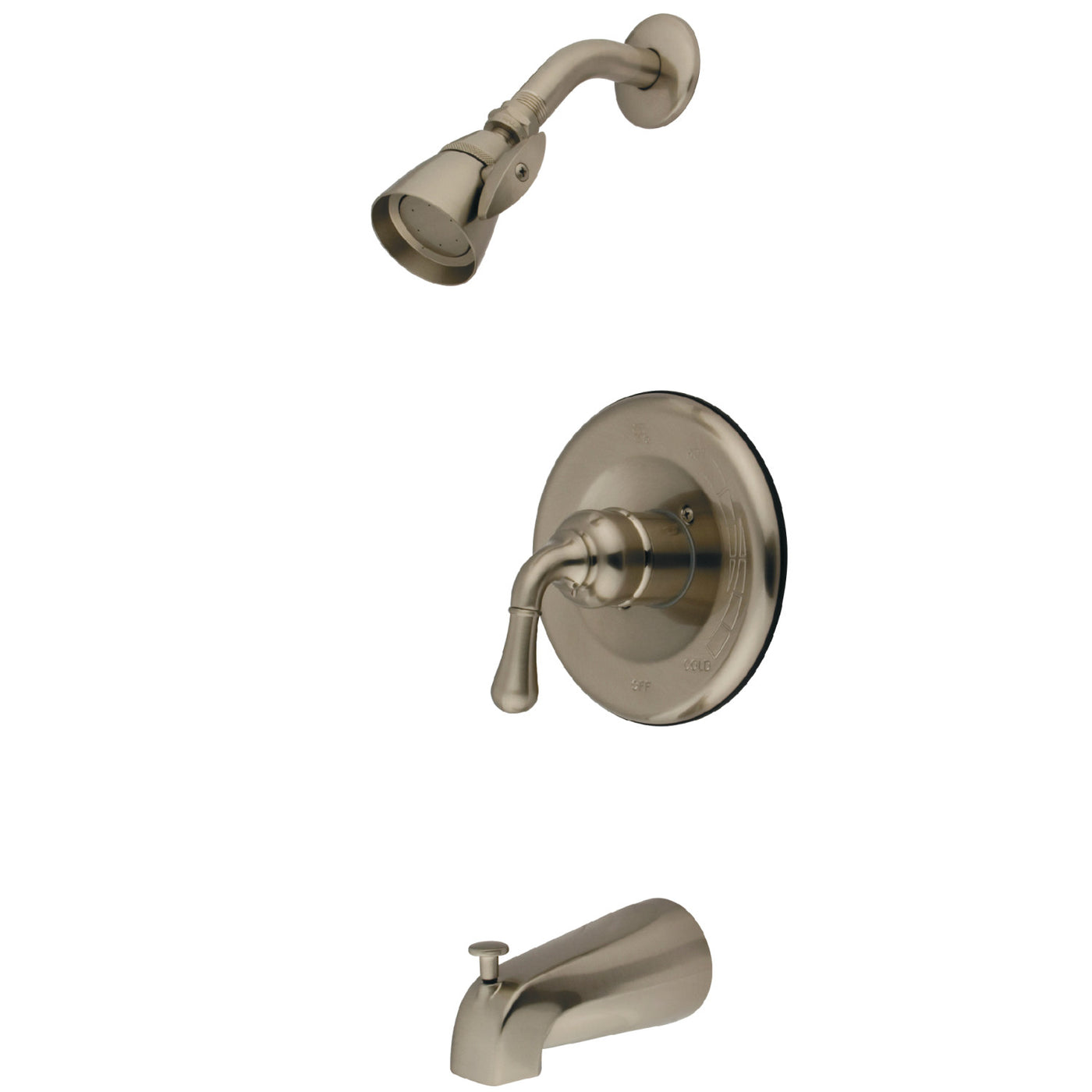 Elements of Design EB1638T Tub and Shower Faucet, Trim Only, Brushed Nickel