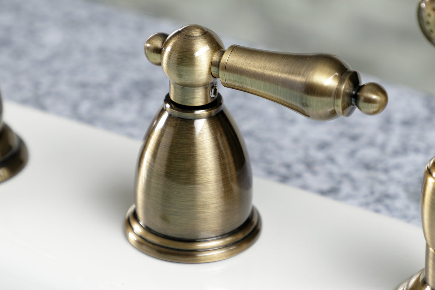Elements of Design EB1793ALBS Widespread Kitchen Faucet with Brass Sprayer, Antique Brass