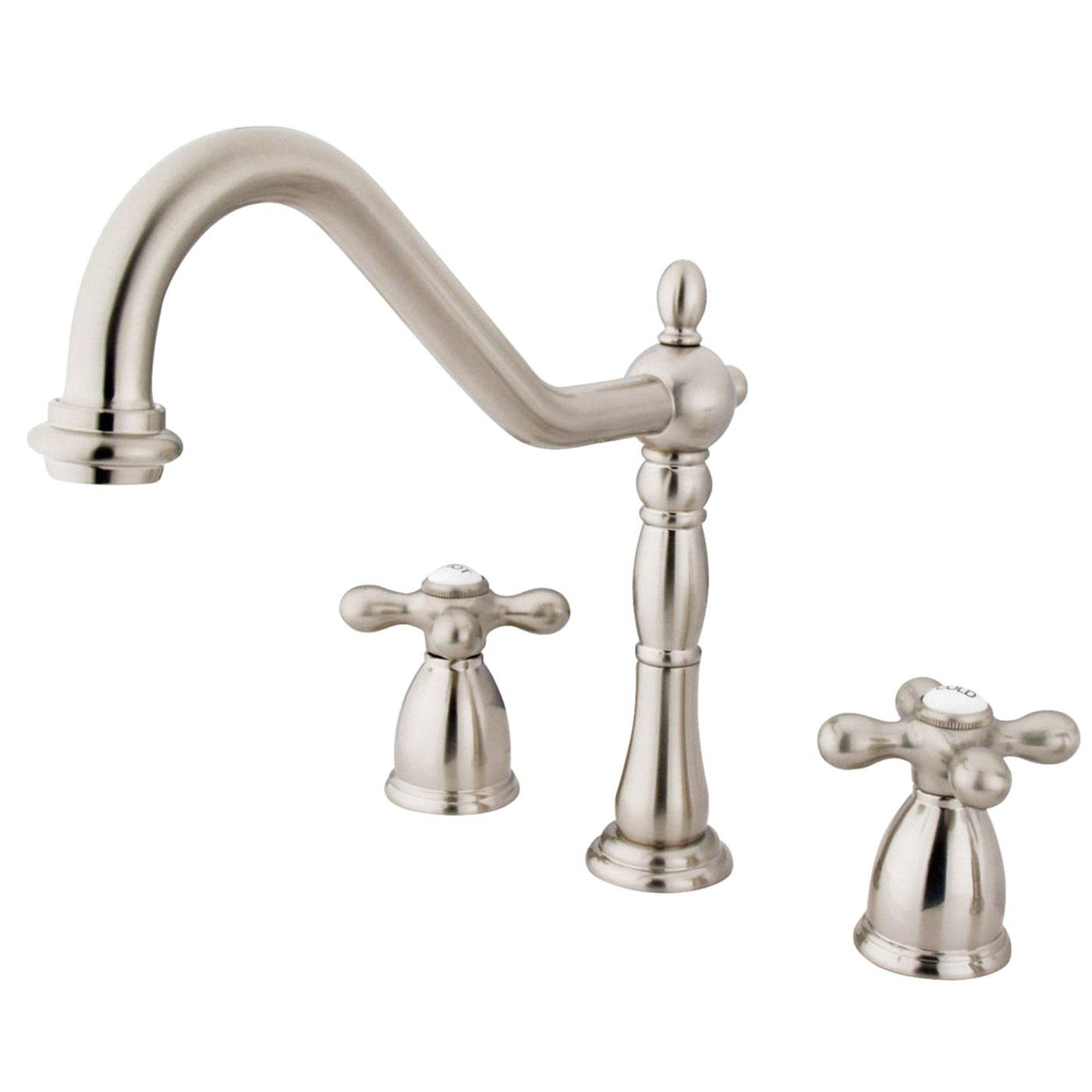 Elements of Design EB1798AXLS Widespread Kitchen Faucet, Brushed Nickel