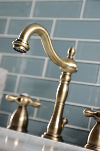 Elements of Design EB1973AX Widespread Bathroom Faucet with Brass Pop-Up, Antique Brass