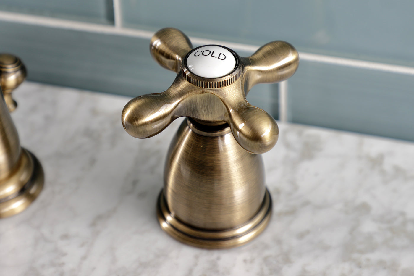 Elements of Design EB1973AX Widespread Bathroom Faucet with Brass Pop-Up, Antique Brass