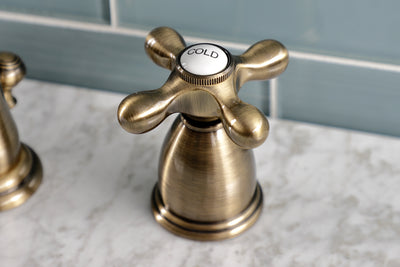 Elements of Design EB1973AX Widespread Bathroom Faucet with Brass Pop-Up, Antique Brass