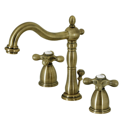 Elements of Design EB1973AX Widespread Bathroom Faucet with Brass Pop-Up, Antique Brass