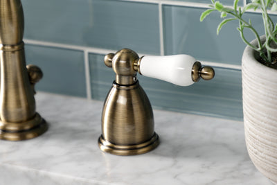Elements of Design EB1973PL Widespread Bathroom Faucet with Brass Pop-Up, Antique Brass