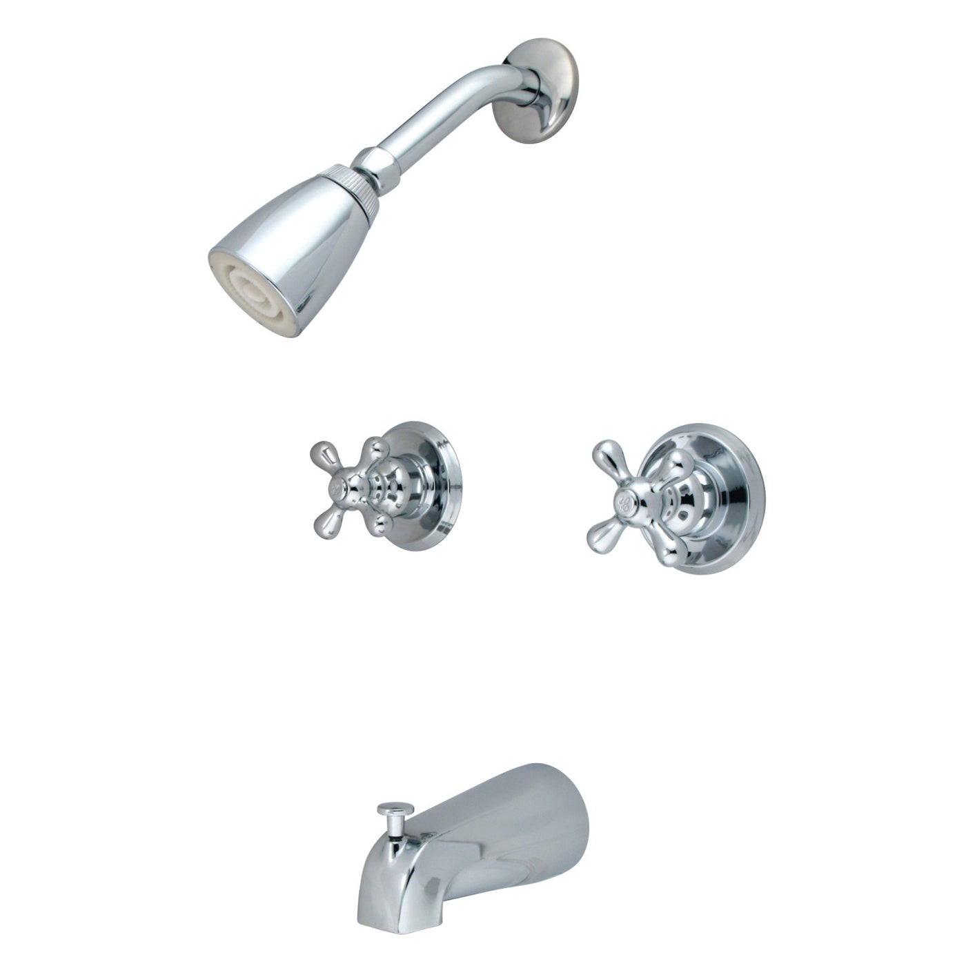 Elements of Design EB241AX Two-Handle Tub and Shower Faucet, Polished Chrome