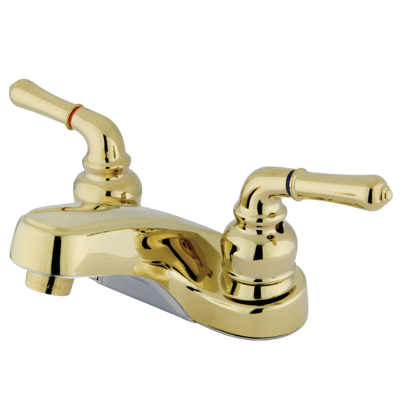 Elements of Design EB252LP 4-Inch Centerset Bathroom Faucet, Polished Brass