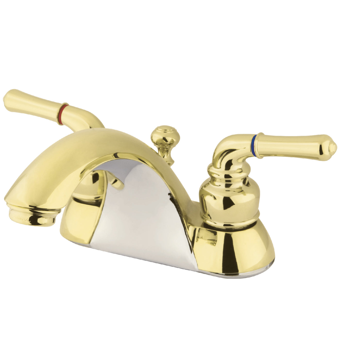 Elements of Design EB2622B 4-Inch Centerset Bathroom Faucet, Polished Brass