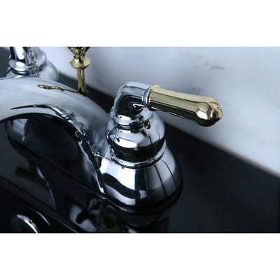 Elements of Design EB2624 4-Inch Centerset Bathroom Faucet, Polished Chrome/Polished Brass