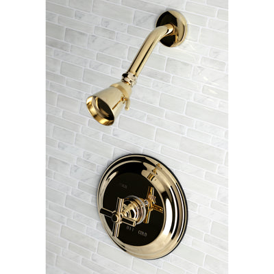 Elements of Design EB2632EXSO Single-Handle Pressure Balanced Shower Faucet, Polished Brass