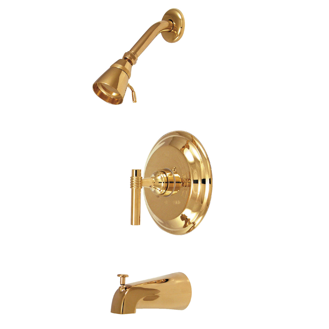 Elements of Design EB2632ML Single-Handle Pressure Balanced Tub and Shower Faucet, Polished Brass