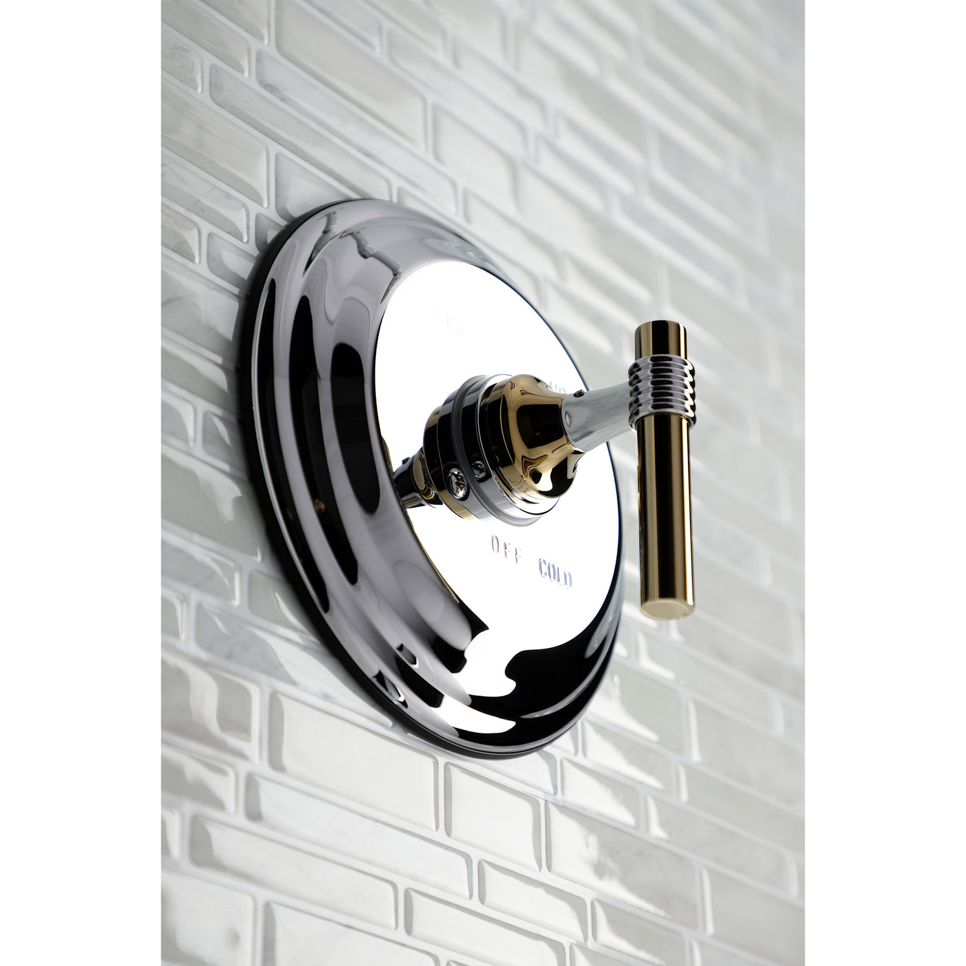 Elements of Design EB2634MLTO Single-Handle Pressure Balanced Tub Faucet, Polished Chrome/Polished Brass