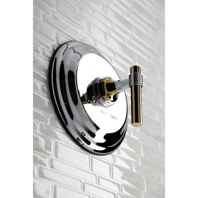 Elements of Design EB2634MLTO Single-Handle Pressure Balanced Tub Faucet, Polished Chrome/Polished Brass