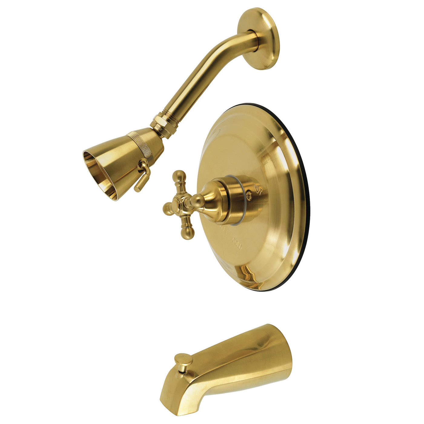 Elements of Design EB2637BX Single-Handle Pressure Balanced Tub and Shower Faucet, Brushed Brass