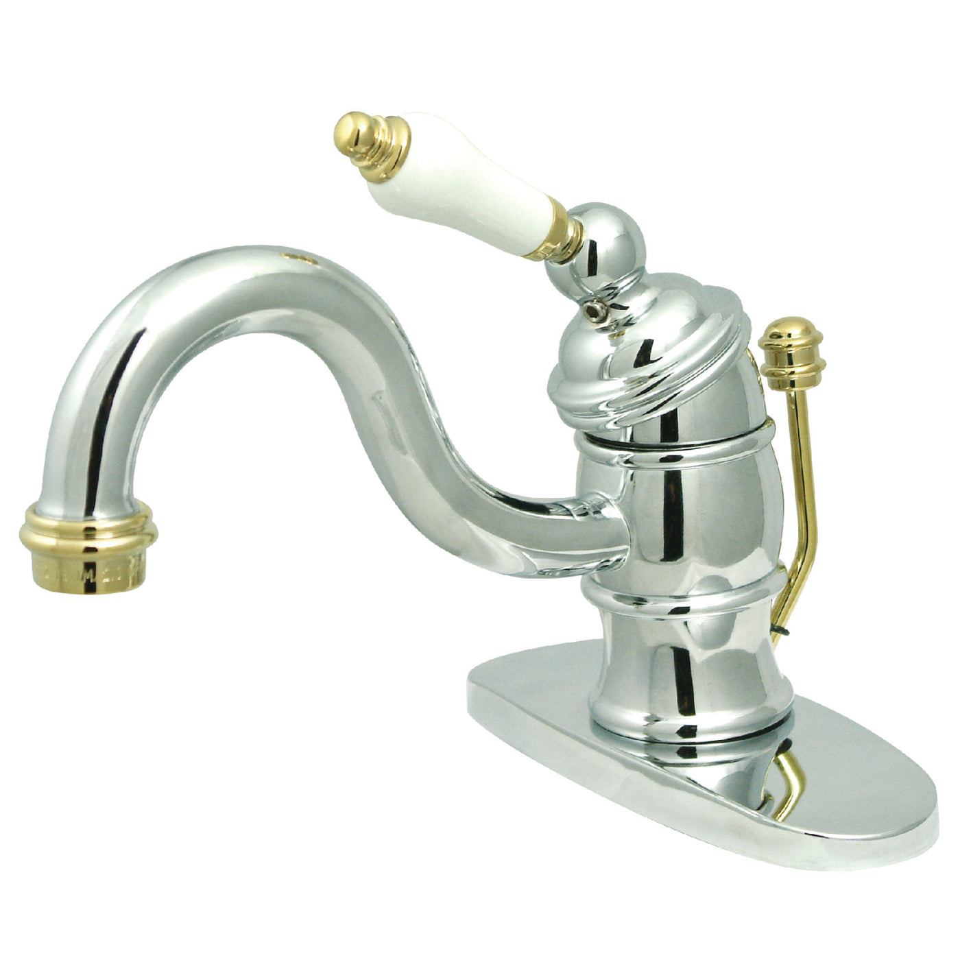 Elements of Design EB3404PL Single-Handle Bathroom Faucet, Polished Chrome/Polished Brass