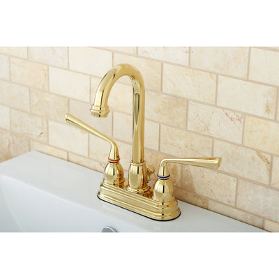 Elements of Design EB3612ZL 4-Inch Centerset Bathroom Faucet, Polished Brass