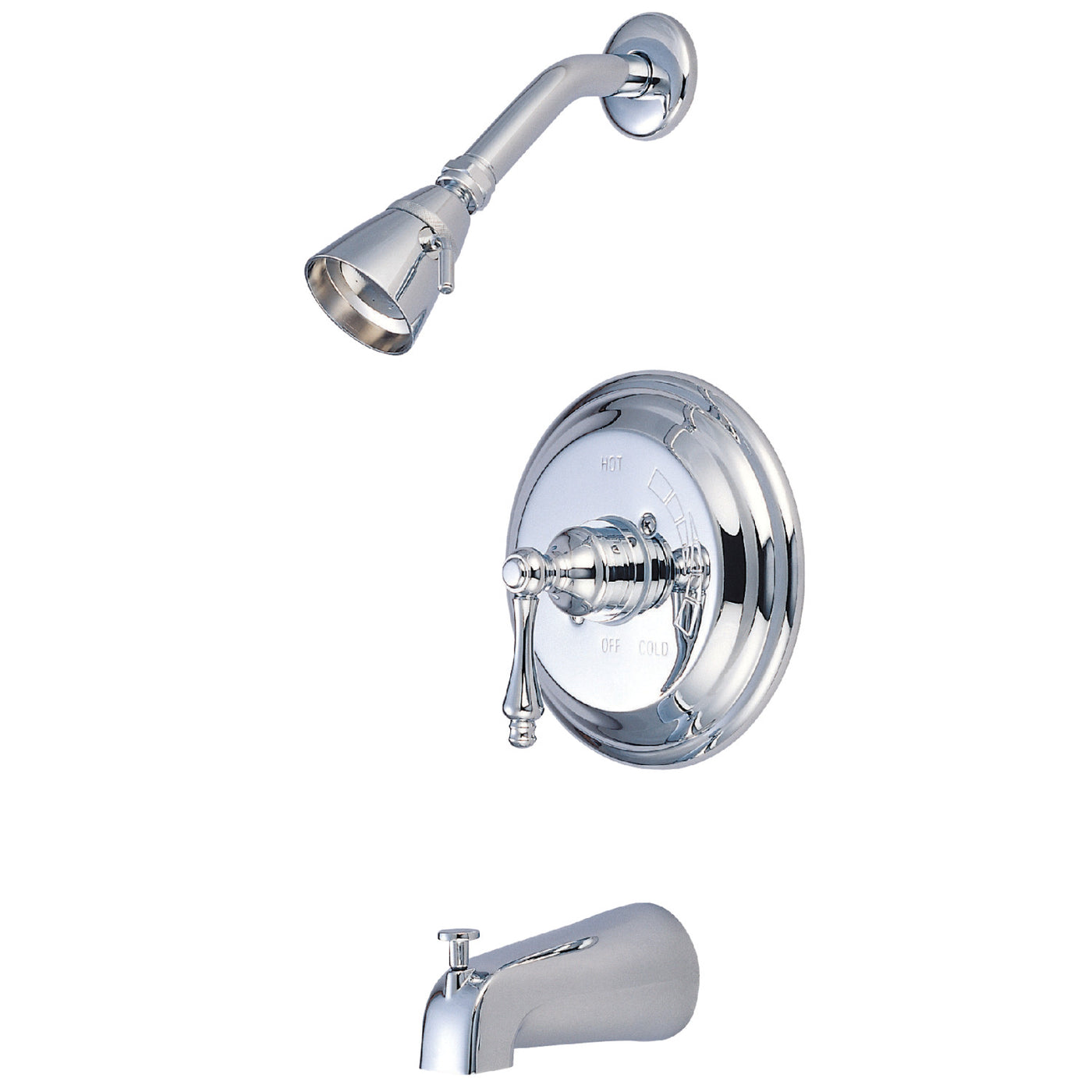 Elements of Design EB3631AL Single-Handle Pressure Balanced Tub and Shower Faucet, Polished Chrome