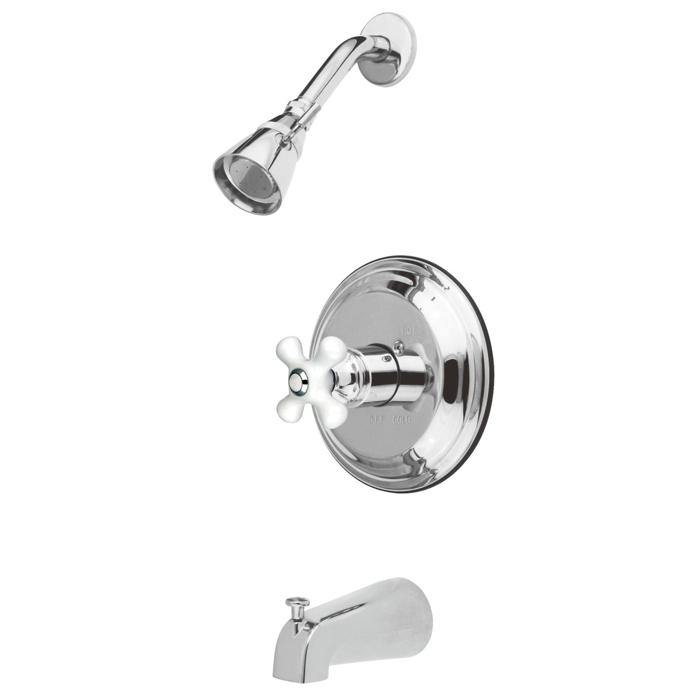Elements of Design EB3631PX Single-Handle Pressure Balanced Tub and Shower Faucet, Polished Chrome