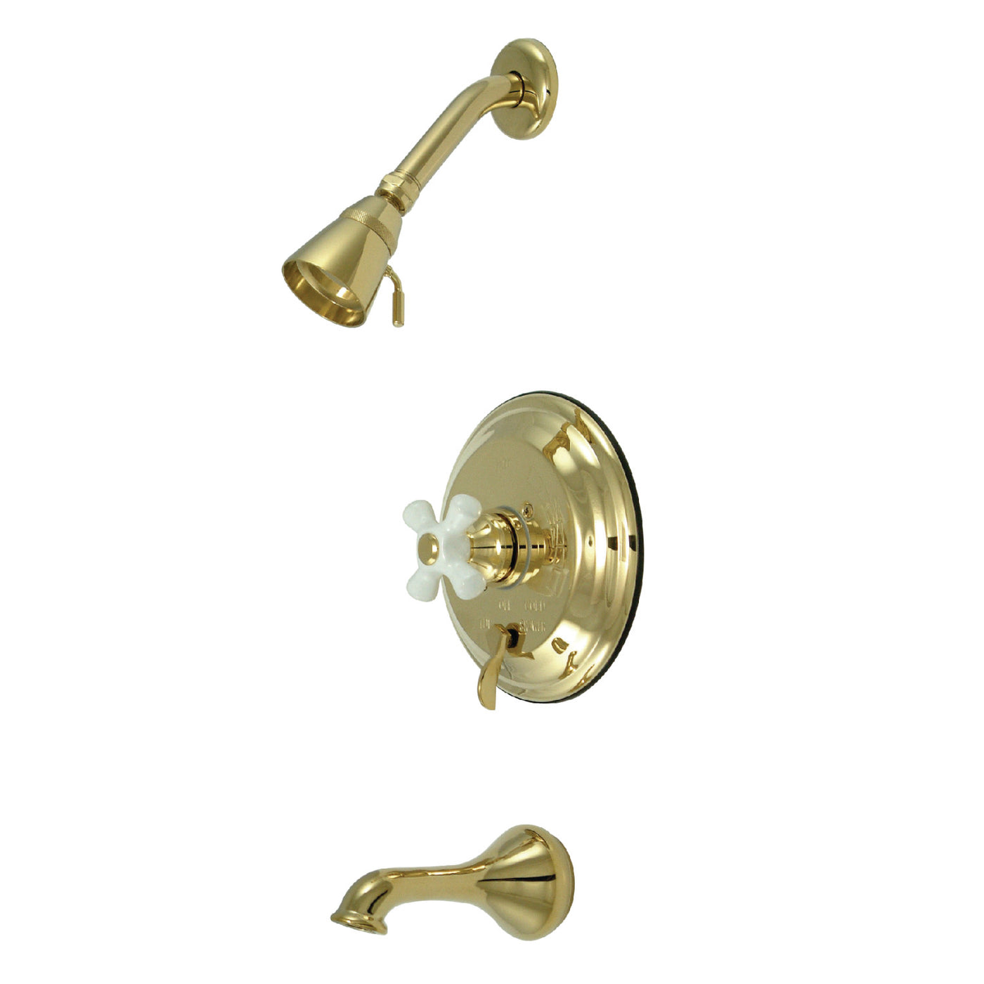 Elements of Design EB36320PX Single-Handle Pressure Balanced Tub and Shower Faucet, Polished Brass