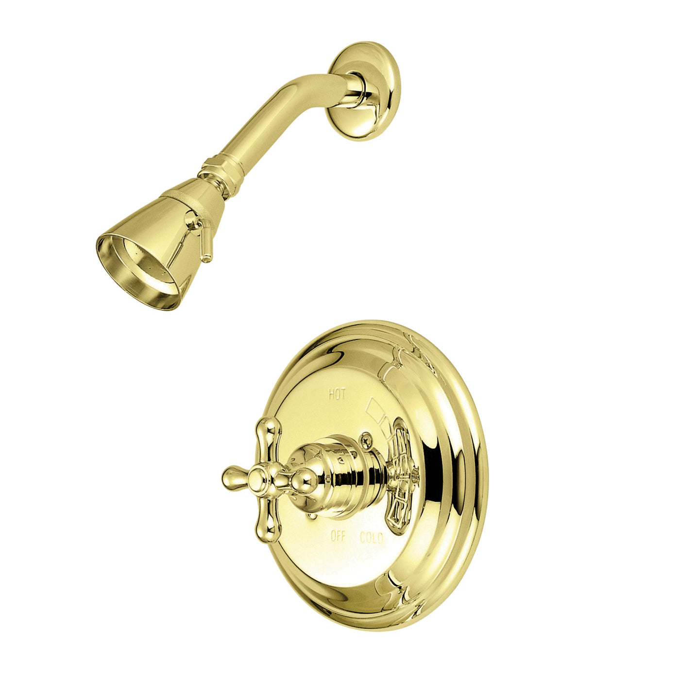Elements of Design EB3632AXSO Single-Handle Pressure Balanced Shower Faucet, Polished Brass