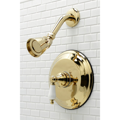 Elements of Design EB3632PLSO Single-Handle Pressure Balanced Shower Faucet, Polished Brass