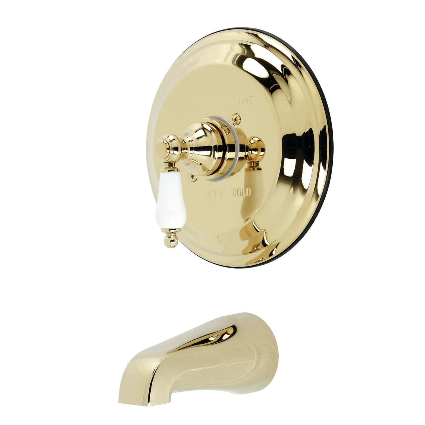 Elements of Design EB3632PLTO Single-Handle Pressure Balanced Tub Faucet, Polished Brass
