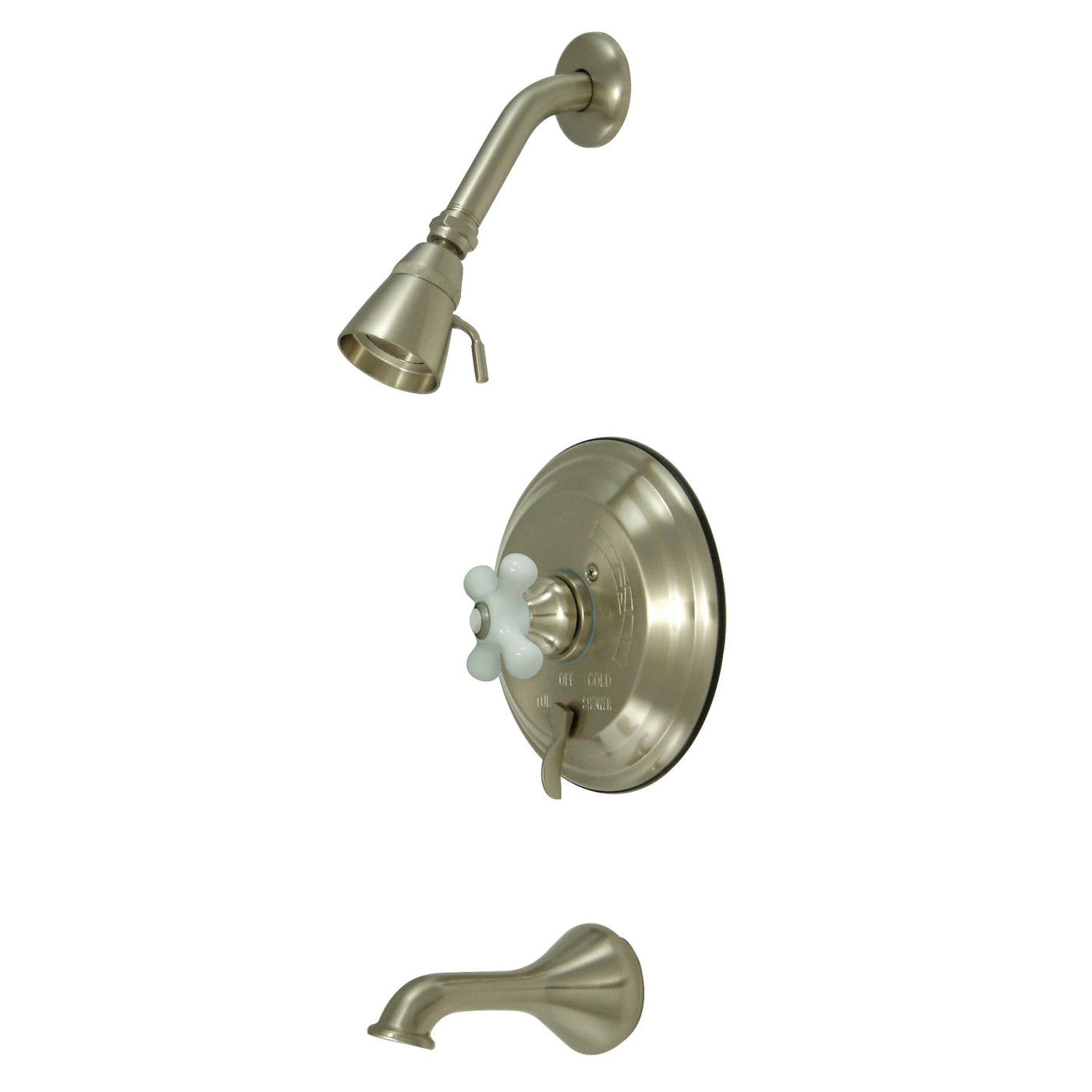 Elements of Design EB36380PX Tub and Shower Faucet, Brushed Nickel