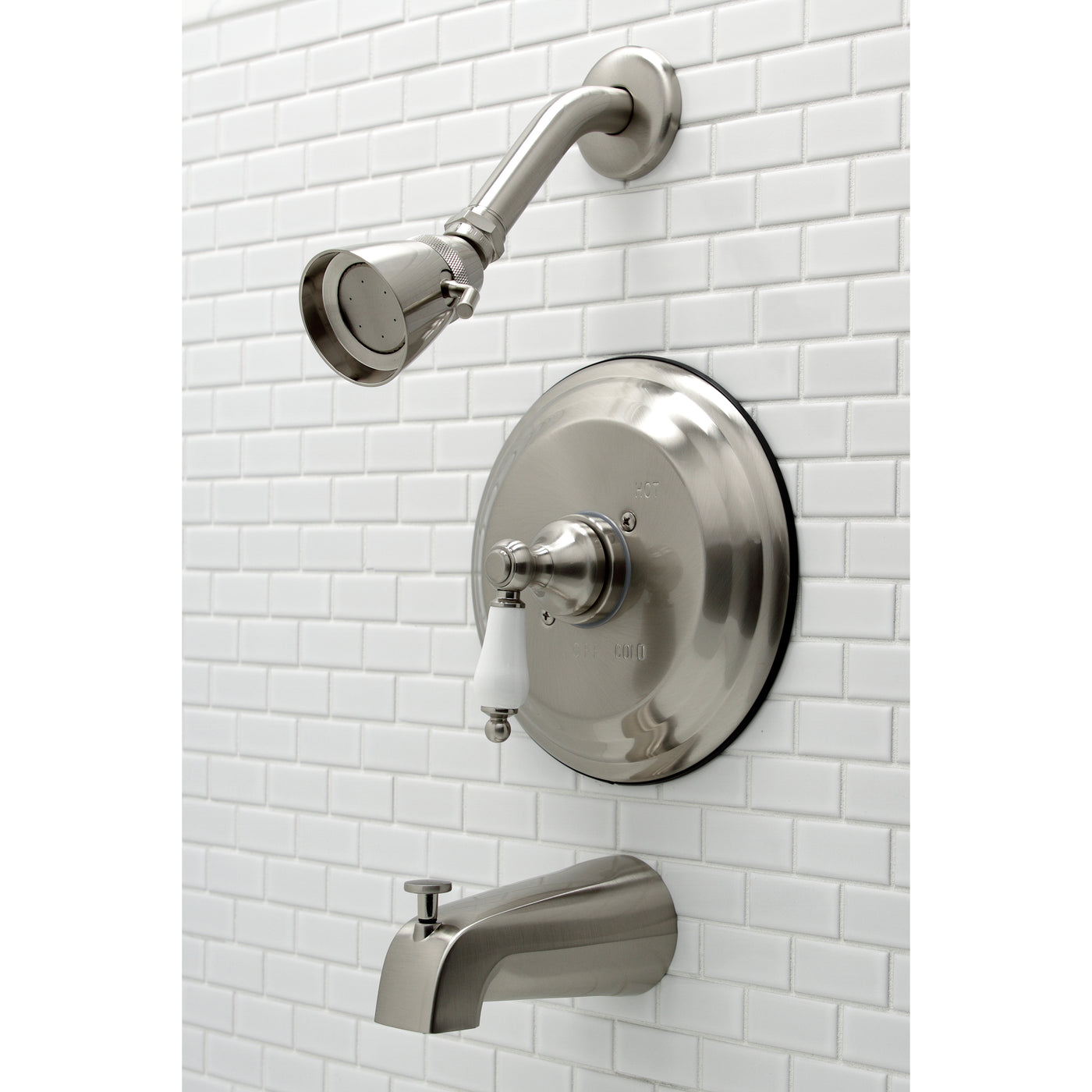 Elements of Design EB3638PL Single-Handle Pressure Balanced Tub and Shower Faucet, Brushed Nickel